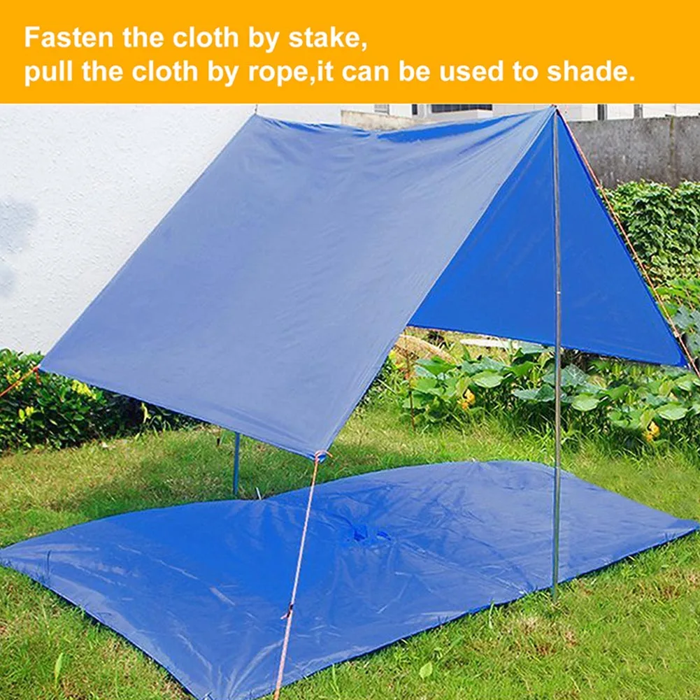 Unisex Adjustable Adult Waterproof Multifunctional Reusable Outdoor Travel Tent Mat Awning Raincoat Camping Hiking Poncho 3 In 1
