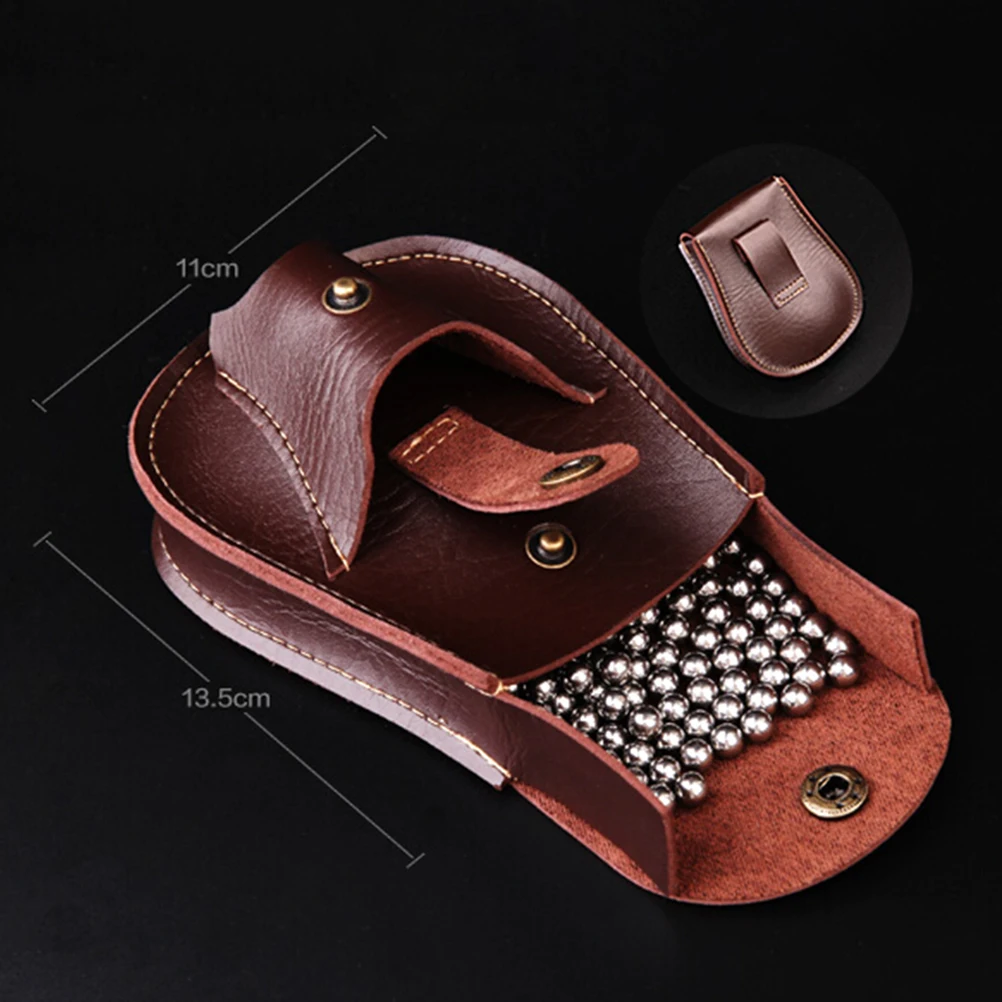 1 Pcs 11*13.5*3 cm Leather Slingshot Pouch Catapult Case Steel Ammo Balls Waist Bag Outdoor Hunting Sports Accessories