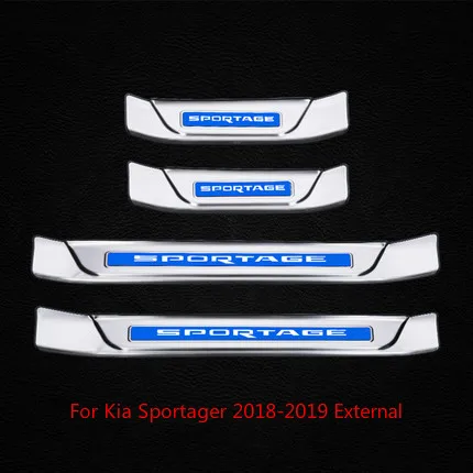 Для Kia Sportager- высококачественная нержавеющая сталь приветственная педаль против царапин автомобильный Стайлинг - Цвет: 1