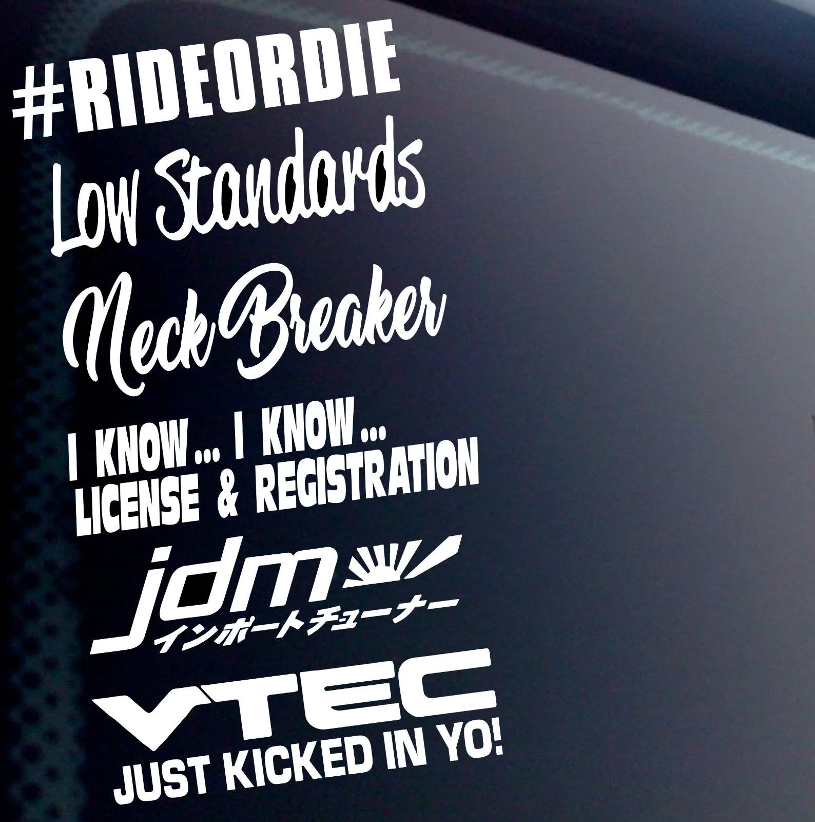 Vtec Kicked In Yo Sticker Meme Painted