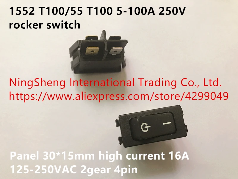 Новый оригинальный 100% 1552 T100/55 T100 5 100A 250 в панель переключателя 30*15 мм высокая сила