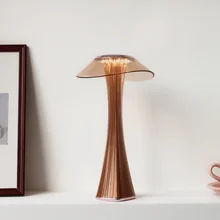 

Christmas 3-step Nordic Dimmable LED Table Lamp Bedroom Bedside USB Wireless Chargeable Touch Switch Decorative Night Light
