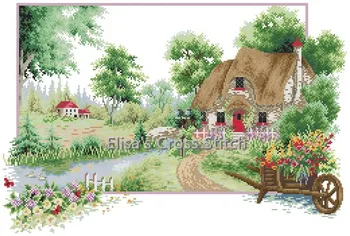 

SJ024B Stich Cross Stitch Kits Craft Packages Cotton Seasons Painting Counted China DIY Needlework Embroidery Cross-Stitching