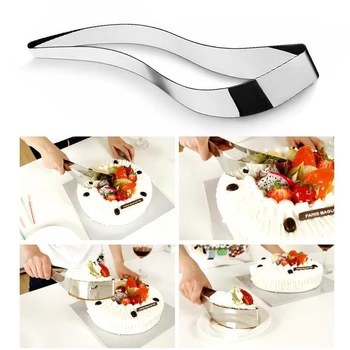 

Stainless Steel Cake Slicer Cheese Confectionery Cutter Chocolate Biscuit Knife Pie Pancake Divider Cake Tools Kitchen Gadget