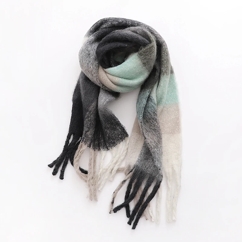 AGong альпака мягкие шарфы для женщин мода смесь женский шарф с кисточками элегантные теплые зимние шарфы для женщин JL - Цвет: XDSC2174 multicolor4