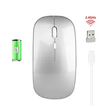  1600Dpi Wireless Mouse 2.4G Classic Rechargeable Mice Ultra-Thin Silent Mouse Mute For Laptop PC Office Notebook 