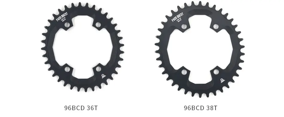 PASS QUEST oval Chainring 96BCD MTB Narrow Wide Bicycle Chainwheel 32/34/36/38/40/42T for deore xt M7000 M8000 M9000 Crankset