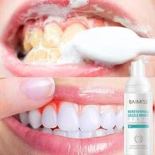 BAIMISS чистка зубов отбеливание зубов мусс свежий Сияющий гигиена полости рта зубной пасты удаляет зубной налет пятна плохой запах дыхания стоматологический инструмент
