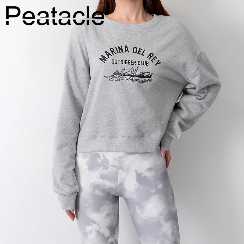 Спортивный свитер Peatacle женская одежда для бега и фитнеса повседневные свободные