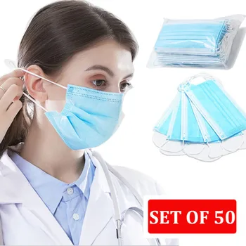 

Disposable Face Mask 3 Layer Ear-loop Dust Mouth Masks Cover 3-Ply Non-woven Disposable Dust Mask Soft Breathable Tattoo Ink