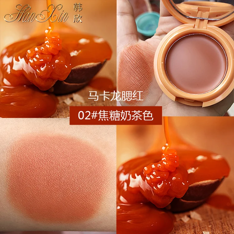 HanXin цветные матовые водонепроницаемые Румяна для макияжа телесного цвета, стойкие Румяна для щек, косметический пигмент