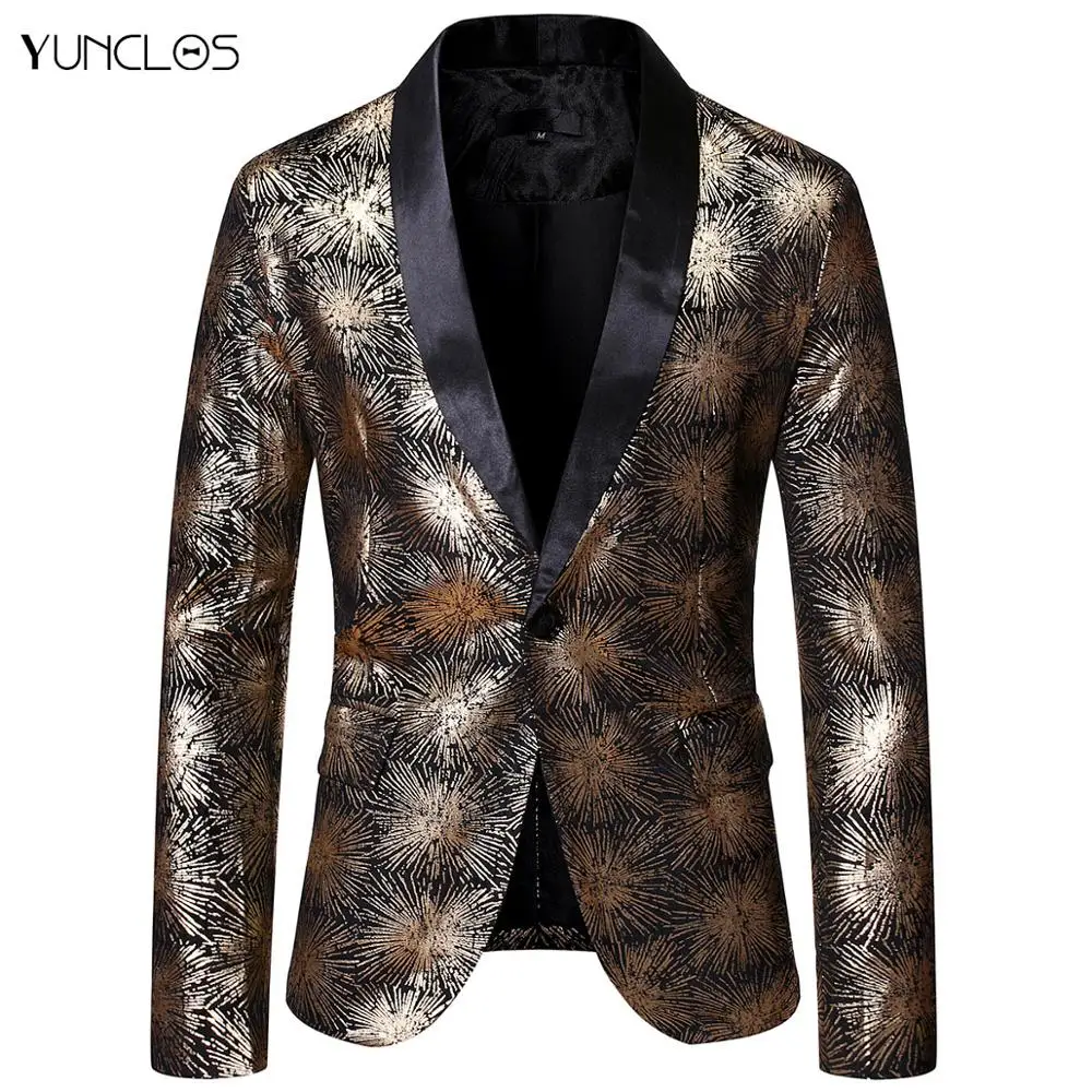 

YUNCLOS Mens Fashion Casual Blazer Mens Slim Fit Suit Jacket Mens One Button Suits Blazers Tuxedos Plus Size Outwear Trends