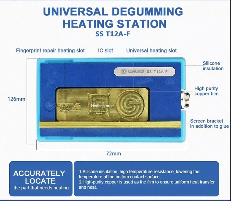 SS-T12A нагревательная станция для iPhone X/XS MAX Материнская плата Процессор Лицо ID разборка платформа Распайка станция Ремонт Инструменты комплект
