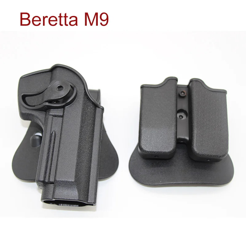 IMI тактическая кобура боевой кобура для мягкой пневматики для Глок 17 19/Beretta M9/Кольт 1911 охотничий пистолет сумка-чехол для ружья с зажимом