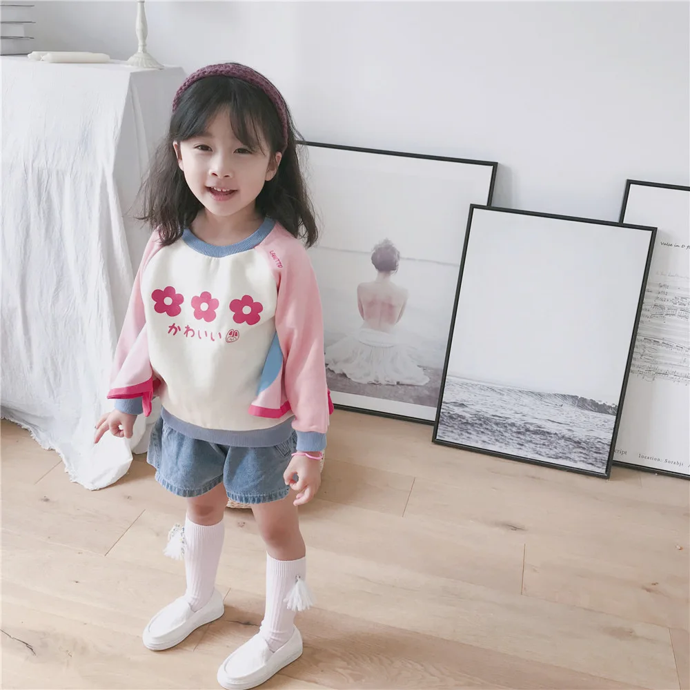 Tonytaobaby/осенне-зимняя одежда новая детская одежда для мальчиков и девочек флисовый свитер для девочек с рукавами «летучая мышь», «божья коровка», «бабочка»