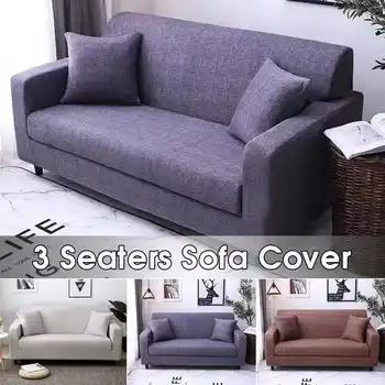 

Solid Color Elastic Sofa Cover Modern Polyester fiber Corner Sofa Couch Slipcover Chair Protector Living Room 3 Seater