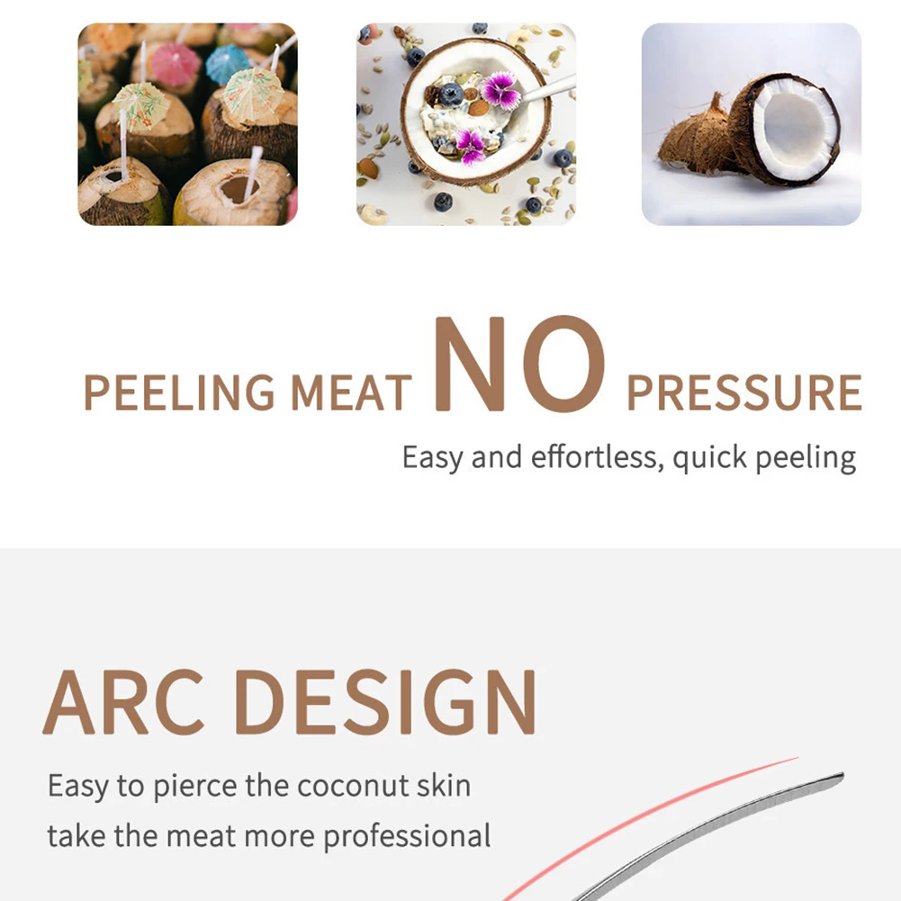 Полезный кокосовый резак для бритья из нержавеющей стали удаления кокосового
