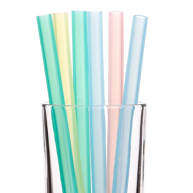 6pcs Silicone Straws Set For Drinks - Soft And Reusable Silicone Drinking  Straws For Milkshakes, Smoothies, Tea And Other Beverages