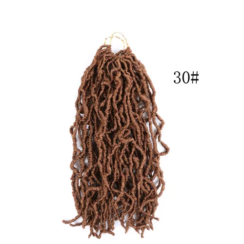 #30 Nu Locs крючком коса искусственные локоны в стиле Crochet волосы 18 дюймов 21 прядь/упаковка мягкий Dread Bobbi Boss Ombre крючком синтетические волосы для наращивания - Цвет: #30