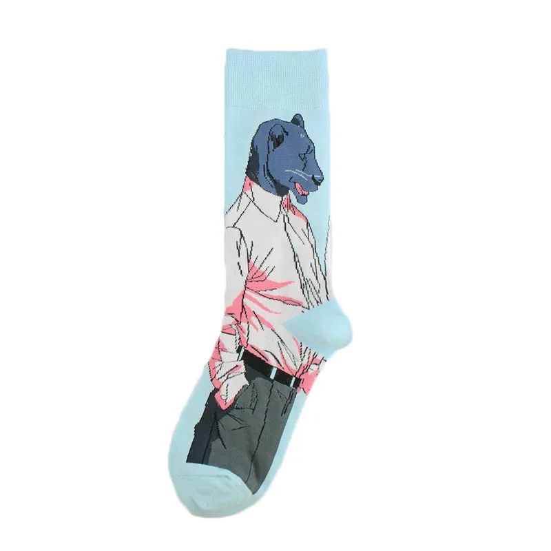 [HEPOSCKONE] красочные новинки искусства стиль хип хоп Calcetines Hombre Sox индивидуальность тренд Красивый Веселый мультяшный хлопок носки Harajuku