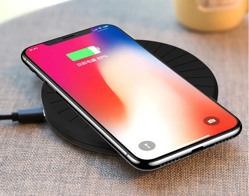 10 Вт портативное беспроводное зарядное устройство Qi для samsung s10 S9 Note 5 iphone 8 Plus xs max Xiaomi Mi 9 умная зарядная станция для телефона