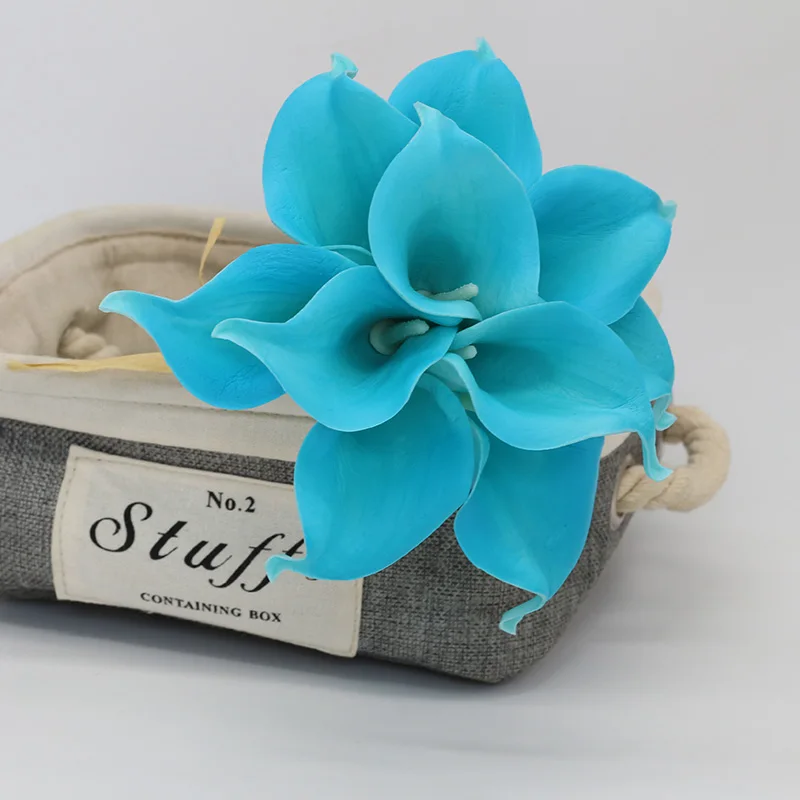 9 шт. Декоративный букет голубых лилий для бассейна|centerpieces for wedding receptions|decor