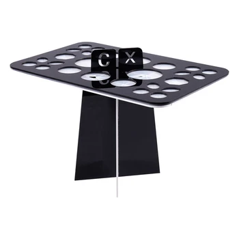 

Acrylic Makeup brush drying rack dry brush holder (Black + White)