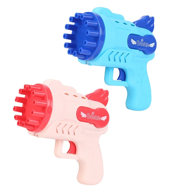 Electric Automatic 12-Hole Bubble Maker Toy Pink/Blue Machine for Outdoor Activities | Игрушки и хобби
