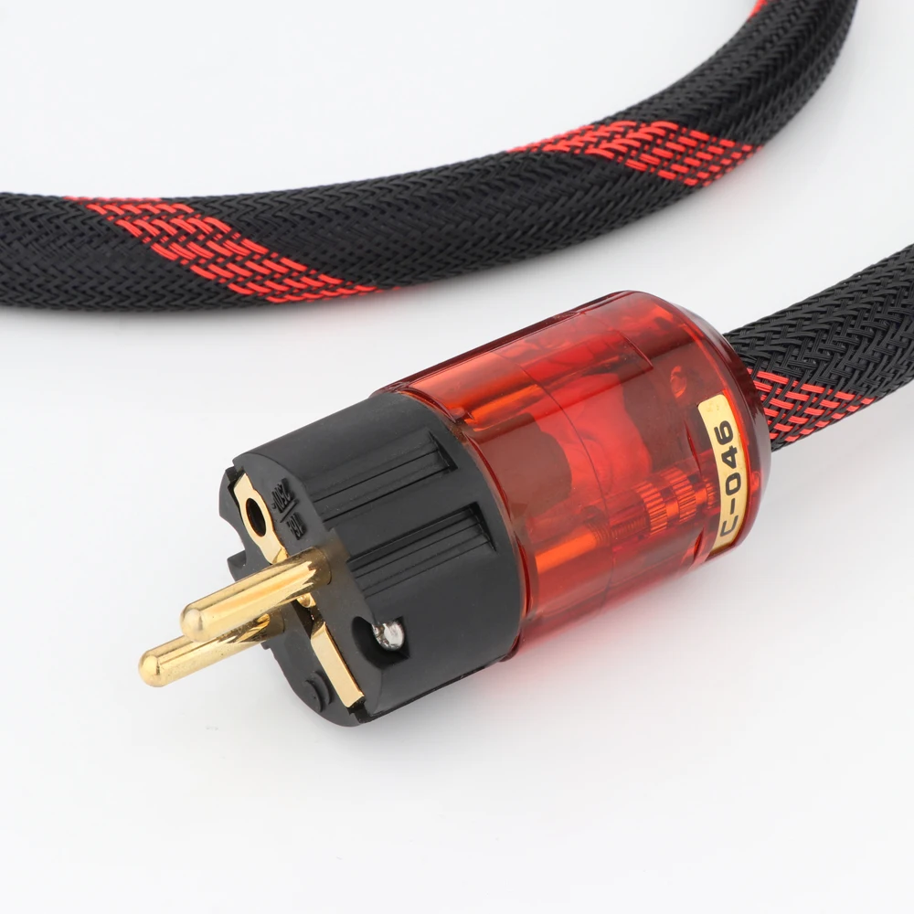 Preffair OFC Kupfer-Hifi-Stromkabel mit P046, EU-Netzstecker und Abbildung, 8 IEC-Buchse, audiophile Steckdose D503 – Detail 5