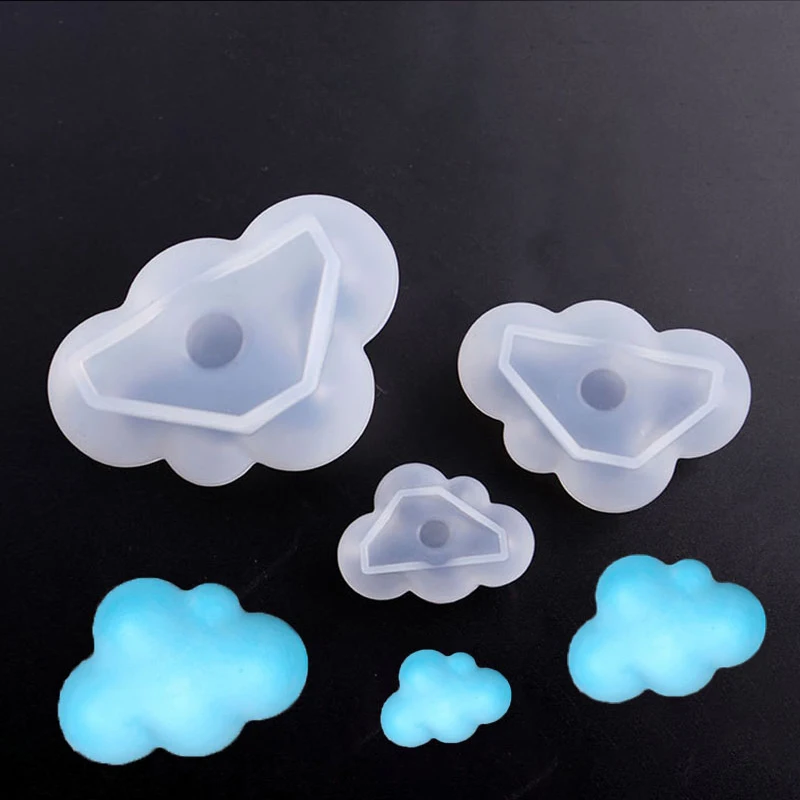 3D Cloud Shape Soap Candle Molds Silicone Mold Fondant Mousse Ice Cube Pudding Baking Cake Chocolate Candy Decor Tool