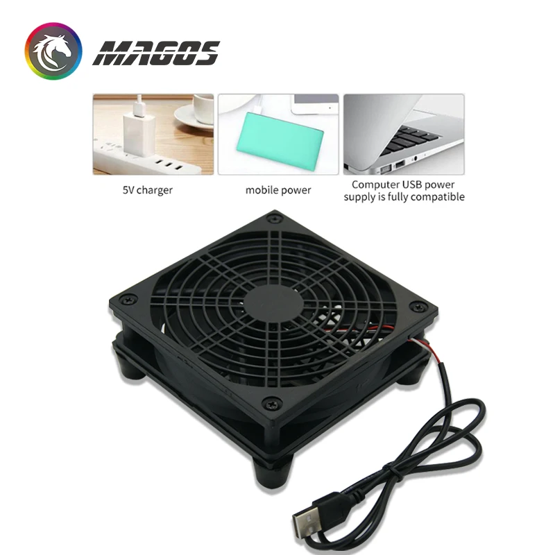 Caixa da Tevê Portátil do Desktop Radiador de Refrigeração do Ventilador da Relação de 5v Usb para o Modem Roteador Radiador São Fornecidos - 1-3 Fãs - Imagem 6