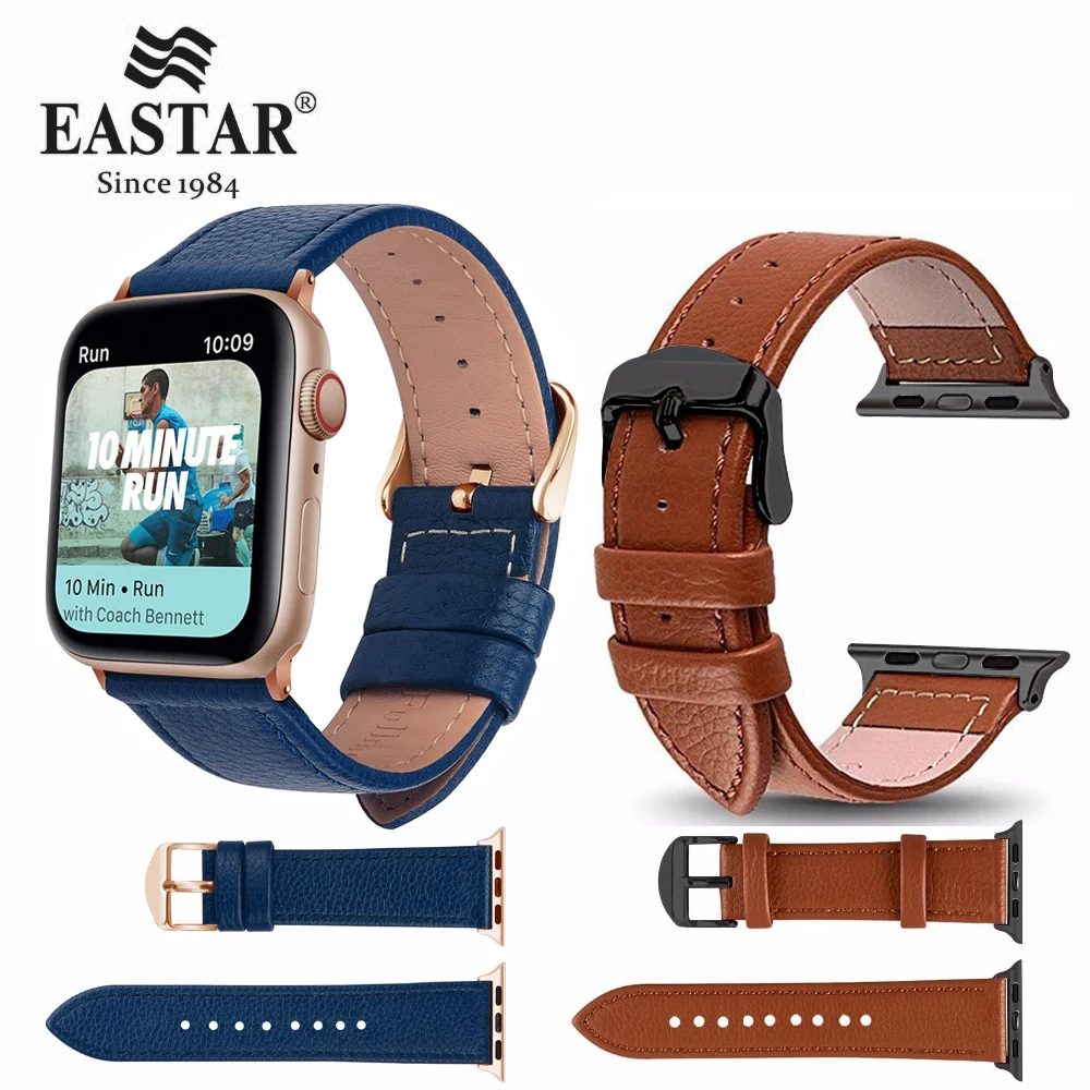 Ремешок кожаный Eastar для Apple Watch Band Series 5/3 спортивный браслет iwatch 6 4 SE 3 цвета 42 мм 38