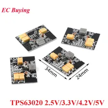 Tps63020 buck-boost automático step up para baixo módulo de alimentação 2.5v 3.3v 4.2v 5v bateria de lítio conversor de baixa tensão ondulação