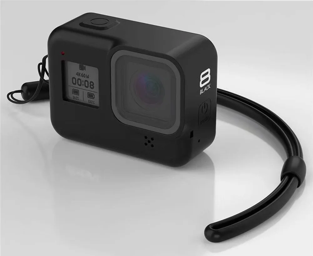 Черный цвет Для GoPro Hero Black 8 мягкая сумка силиконовый резиновый защитный корпус камеры для Go Pro Hero8 Action полный корпус аксессуары - Цвет: Черный цвет