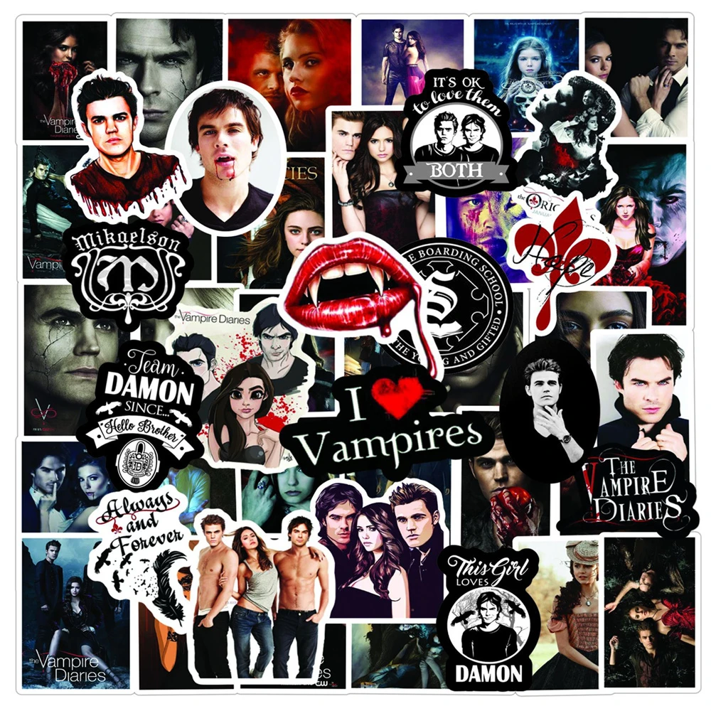 10/30/50PCS American Drama Vampire Diaries Game Graffiti Waterproof Sticker  Suitcase Notebook RefrigeratorStationeryBoxWholesale|Stickers| - AliExpress