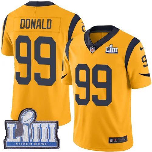 Супер Rams Bowl Лос-Анжелес Джерси 16 Джаред Гофф 30 Тодд Герли II 99 Аарон Дональд все Прошитые американские футбольные майки - Цвет: 17