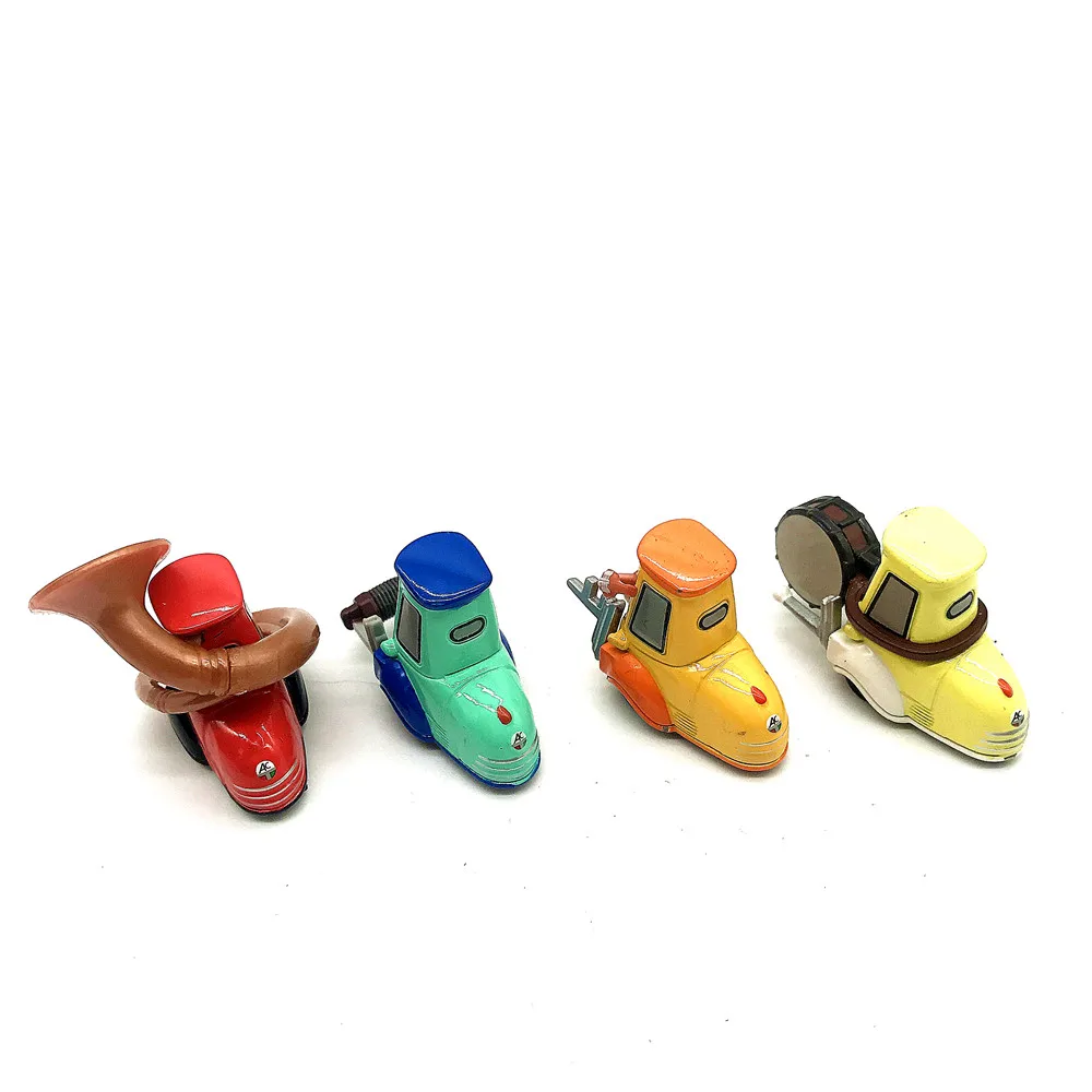 4pcs set Disney Pixar Cars Uncle Topolino s Band 1 55 Diecast Metal Alloy Toy Car 4