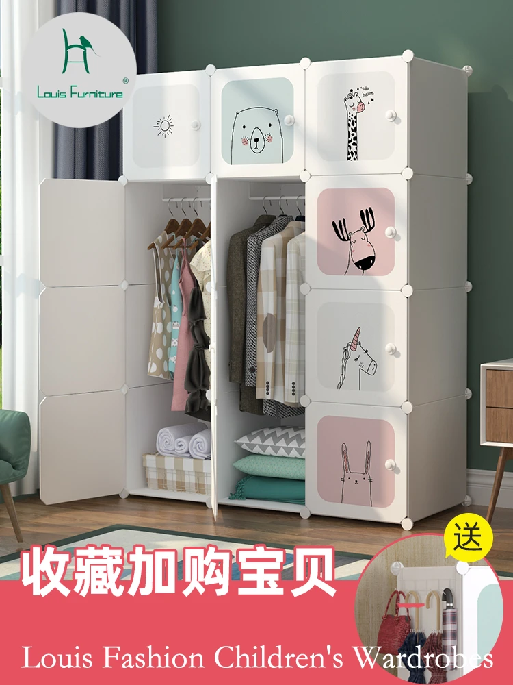 Louis Fashion Garde Robe En Tissu Simple En Tissu Rouge Pour Bebe Chambre A Louer Avec Placard Pour Bebe Rangement Multifonction Aliexpress
