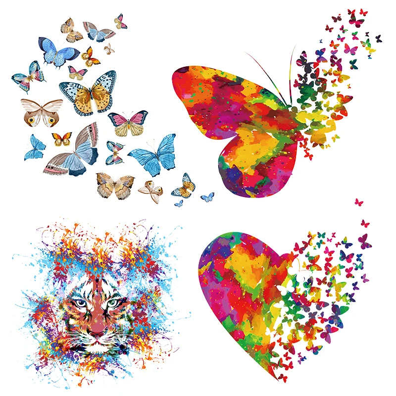 Adesivo Alla Moda A Forma Di Cuore Con Stampa A Forma Di Tigre A Forma Di Cuore Con Stampa A Forma Di Tigre Orso Trasferimento Di Calore Della Tigre P