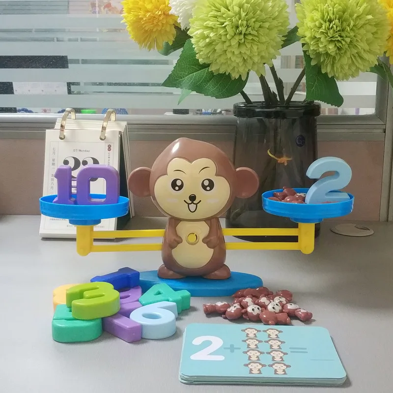 

Educational Balance Toy Roll It Balance Monkey Balance Dog Mathematics +/- Early Education Toy [Colorful Box Packaging]
