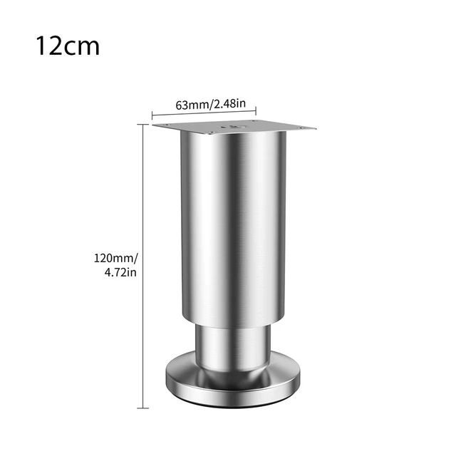 1pcs 8-30cm metal adjustable furniture legs stainless steel furniture replacement legs for tables cabinets TV cabinets sofa feet 12cm-1pcs
