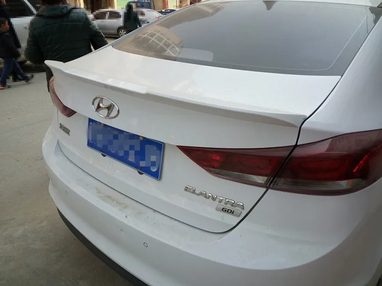 Подходит для Hyundai Elantra 2016 2017 2018 спойлер спортивный ABS Материал Черный Белый