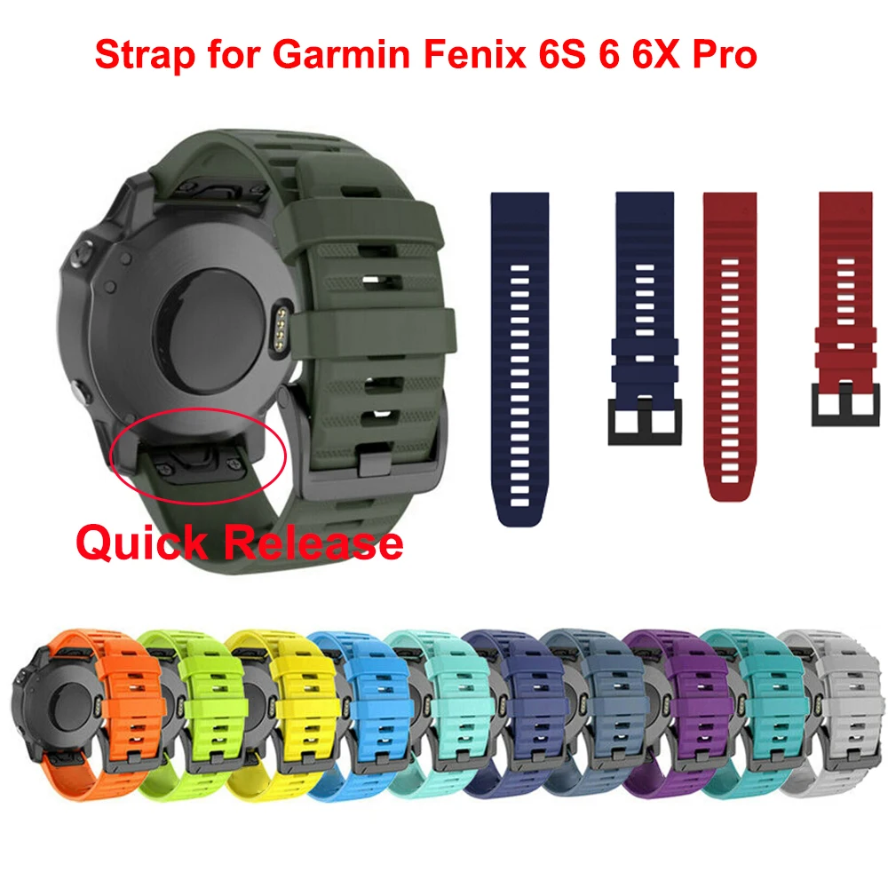 26 22 20 мм ремешок для часов Garmin Fenix 5X5 5S Plus 3 HR Forerunner 935 Смарт-часы Quick Release силиконовый