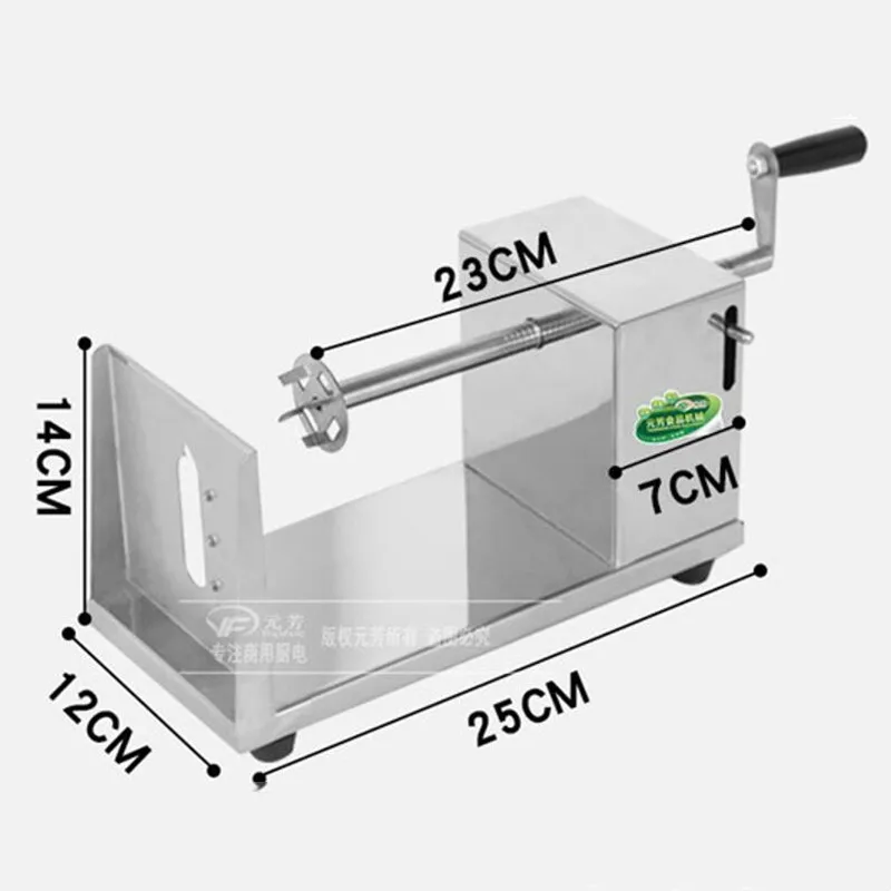 Stainless Steel Potato Slicer Chips Cutter Manual Tornado Potato Machine Spiral Twisted spiral slicer