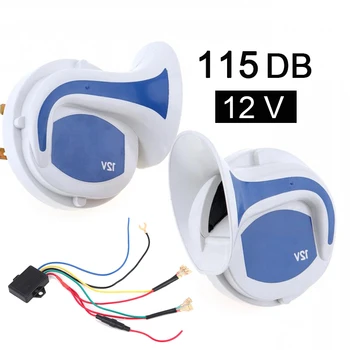 

12V Loud 8 Sounds 118DB Electric Digital Air Horn Siren Speaker for Auto Car Boat Megaphone Alarm Loud Speaker Siren with Relay