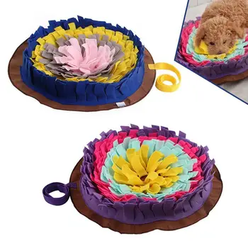 

Pet Dog Smell Training Sniffing Feeding Round Mat Cushion Snuffle Washable Pad