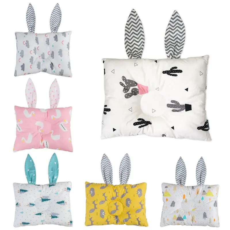 Lovely Cute Kawaii Cartoon Rabbit Shape Baby Pillow 3D Anti-head Newborn Kids Cotton Pillows Pregnant Woman Feeding Mat