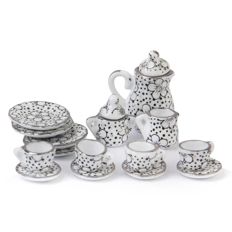 

Practical Boutique Porcelain tea set Eating Utensils 15pzs Daisy Pattern
