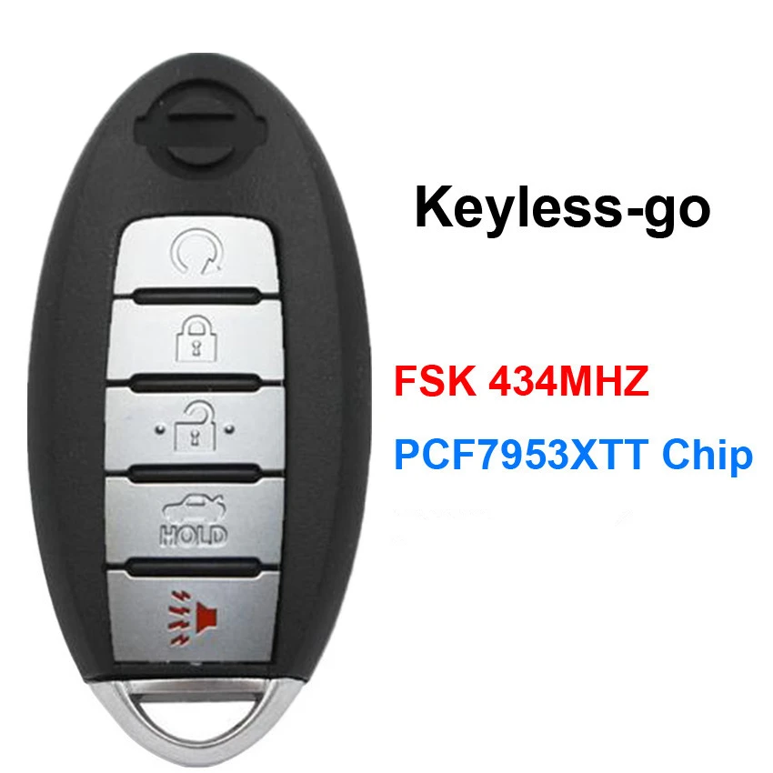 3 BUTTONS 5 BUTTONS CAR KEYLESS SMART REMOTE KEY 433MHZ WITH ID46 CHIP FOR NISSAN PATROL ROGUE ARMADA JUKE CUBE