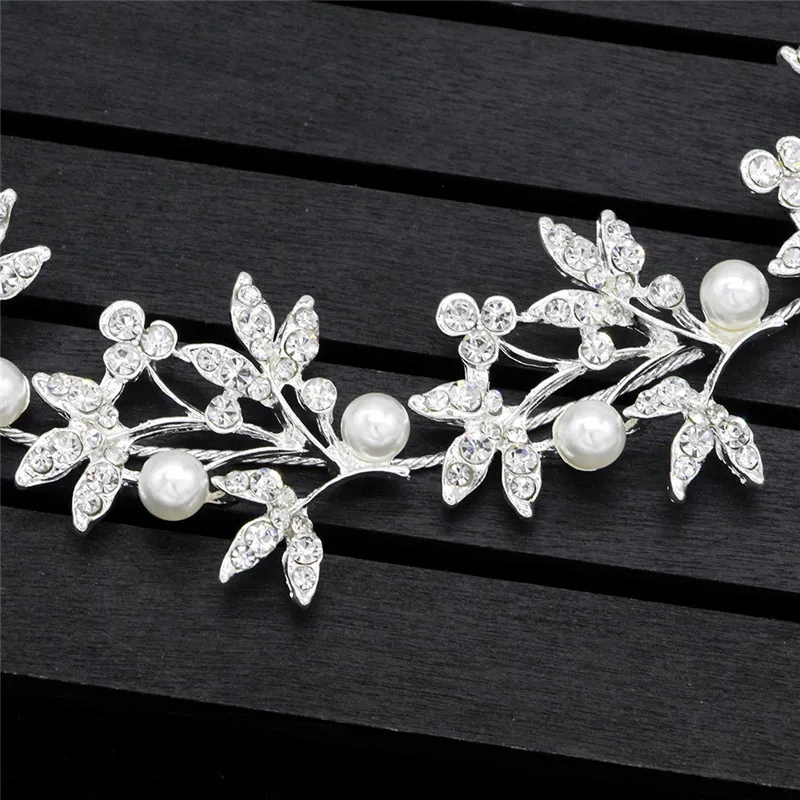Hair Accessory Hair Headdress Bridal Headwear Hair Band Crown Jewelry Accessories 1Pc Leaf Headband Baroque Bridal Hairbands Crown Headpiece Headdress Wedding Hair Accessories Bride Tiara Jewelry